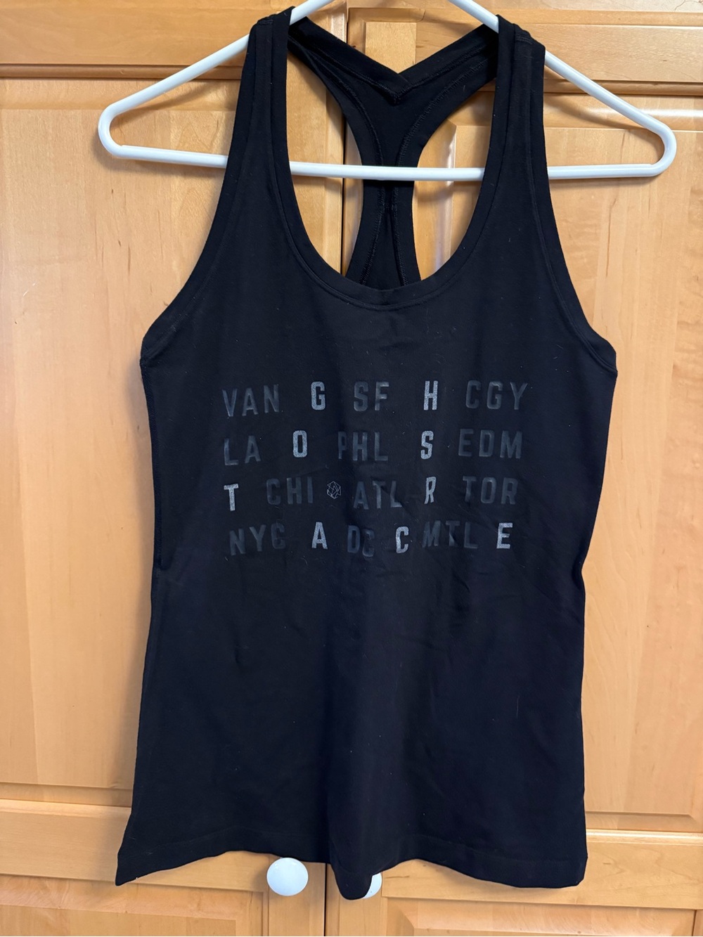 lululemon athletica Black Graphic Racerback Tank - GhostRace
